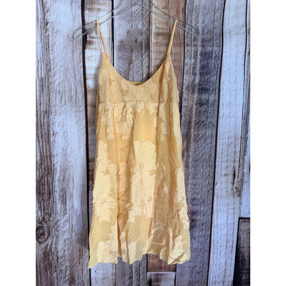 Wilfred Lover Mini Babydoll Slip Dress Floral Apricot Peach Aritzia Small NWT